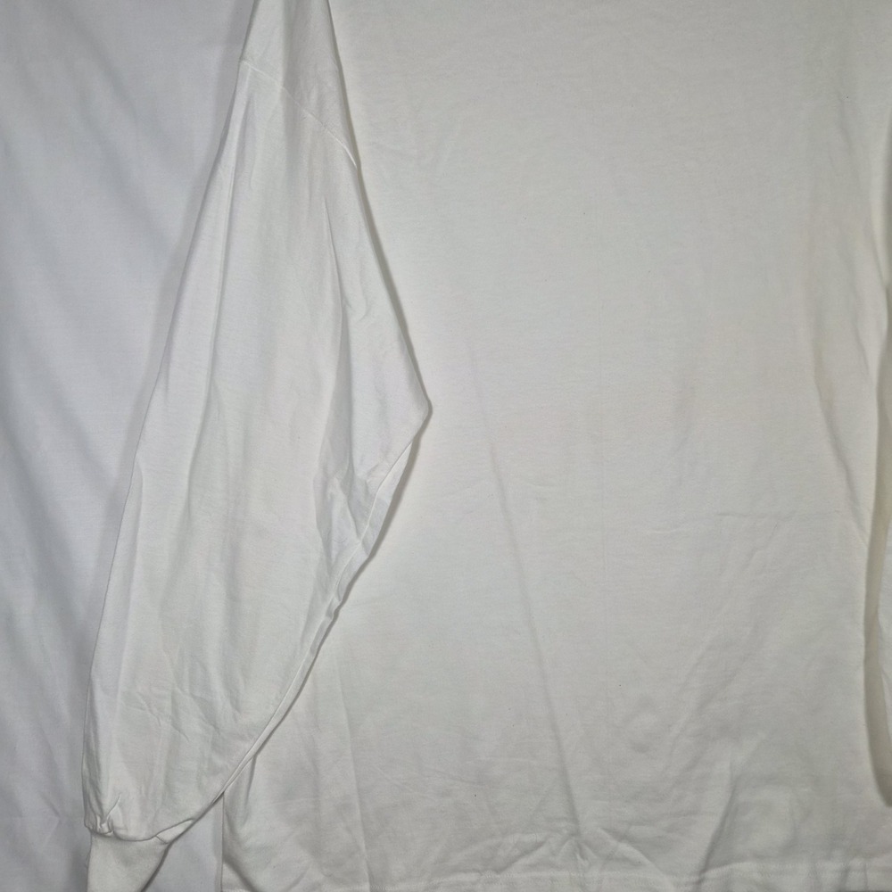 Vintage Y2K Hanes Beefy-T Heavyweight Blank Long Sleeve T Shirt White XL USA... - Picture 4 of 10